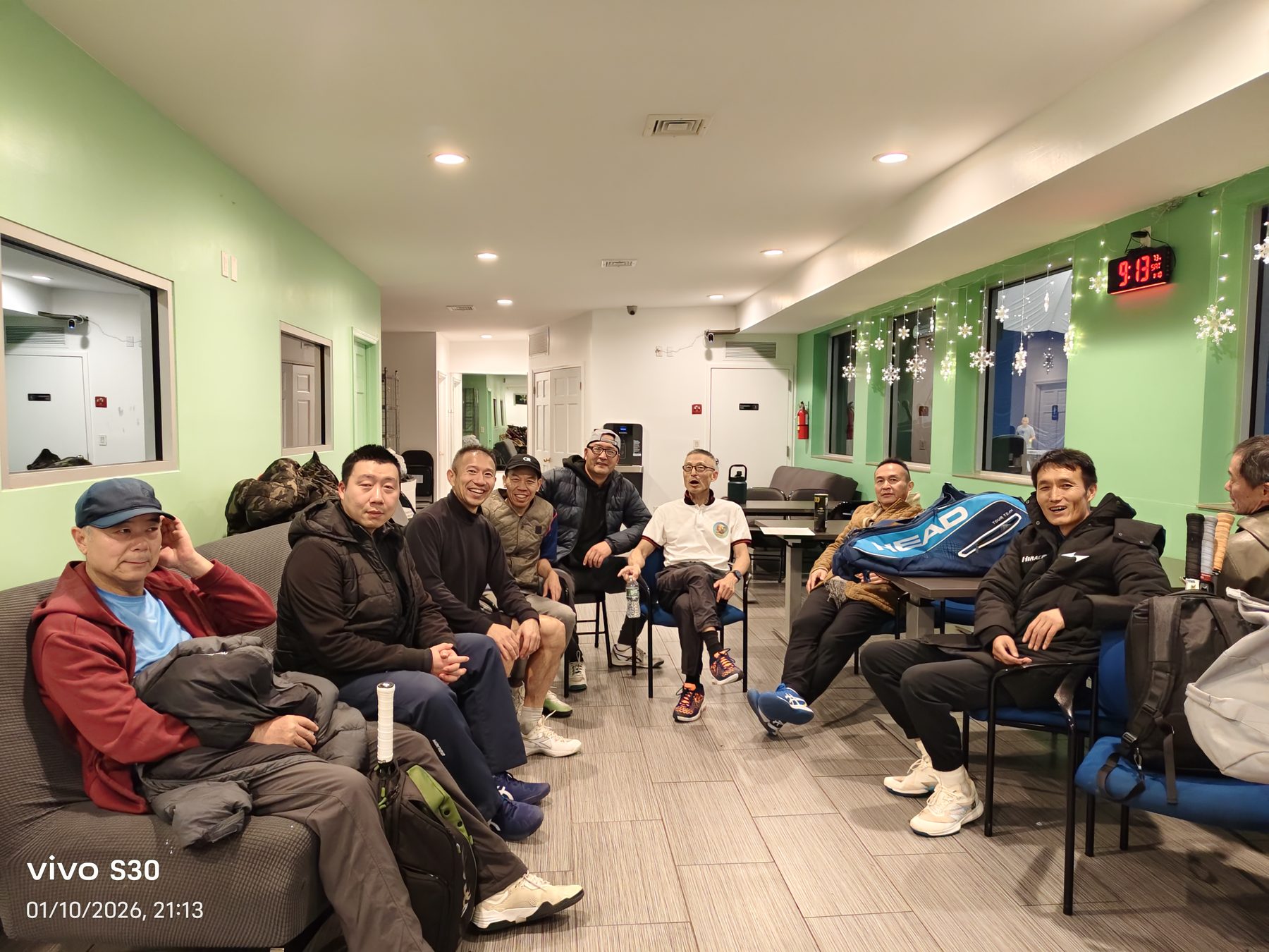 All in Tennis winter clubhouse gathering